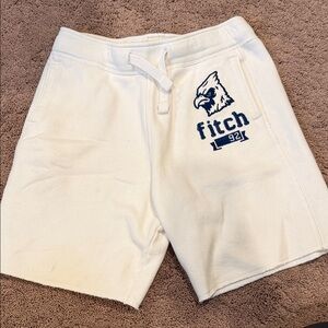 Abercrombie Kids White Shorts with Blue Logo